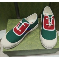 Low Cost Gucci Canvas Sneakers 022622 Green