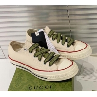 Good Quality Gucci x Converse Canvas Low-top Sneakers 031090 White 2021