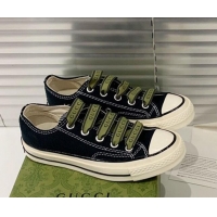 Best Luxury Gucci x Converse Canvas Low-top Sneakers 031090 Black 2021