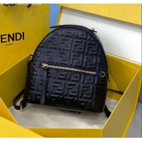 Buy New Cheap Fendi FF Leather Mini Backpack FD0413 Black 2021