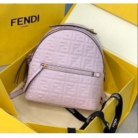 Best Cheap Fendi FF Leather Mini Backpack FD0413 Pink 2021