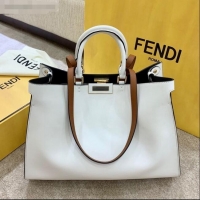 Famous Brand Fendi Large Peekaboo X-Tote Bag FD1903 White 2021