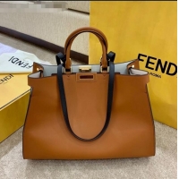 Buy Discount Fendi Large Peekaboo X-Tote Bag FD1903 Brown 2021