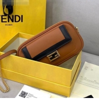 Buy Discount Fendi Easy 2 Baguette Chain Mini Bag FD2001 Brown 2021