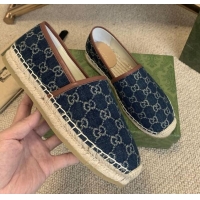 Most Popular Gucci Jacquard Denim Espadrilles 331110 Blue 