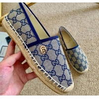 Popular Gucci GG Canvas Espadrilles 331128 Blue 2021