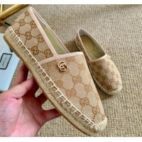 Best Product Gucci GG Canvas Espadrilles 331128 Beige 2021