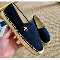 Top Grade Gucci GG Canvas Espadrilles 331128 Black 2021