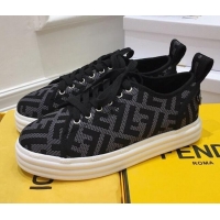 Most Popular Fendi Rise FF Canvas Sneakers 033198 Grey