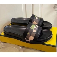 New Fashion Fendi Men's Famouflage Flat Slide Sandals 040853 2021