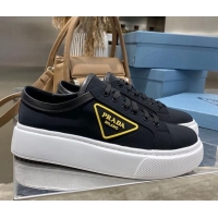 Grade Quality Prada Nylon Low-top Sneakers 030625 Black/Yellow 2021