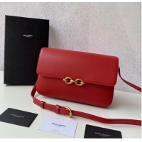 Cheapest YSL LE MAILLON SATCHEL IN SMOOTH LEATHER 6497952 Red