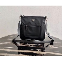 Promotional Prada Re-Nylon and Saffiano leather shoulder bag VA0715 Black