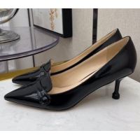 Low Price Prada Shiny Calfskin Pumps 6.5cm 040710 Black 2021