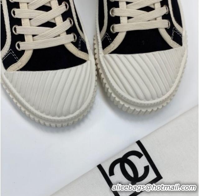 Top Quality Chanel Vintage Canvas Low-top Sneakers 21012501 Black