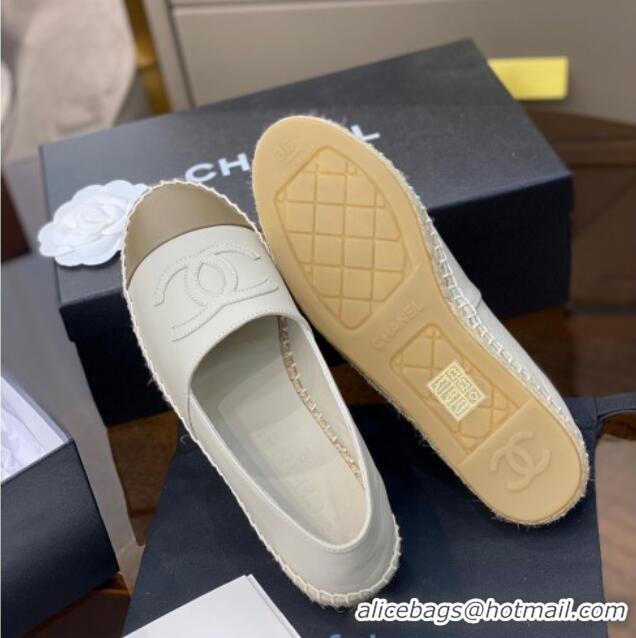 Purchase Chanel CC Lambskin Espadrilles 031029 Light Gray 2021