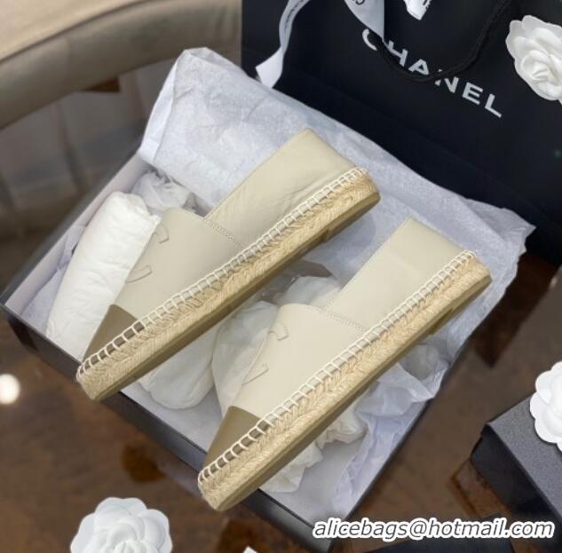 Purchase Chanel CC Lambskin Espadrilles 031029 Light Gray 2021