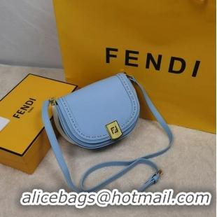 New Style FENDI MOONLIGHT Leather Bag 8BT346A Light Blue