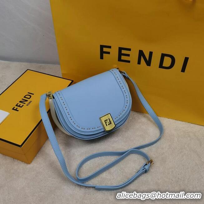 New Style FENDI MOONLIGHT Leather Bag 8BT346A Light Blue