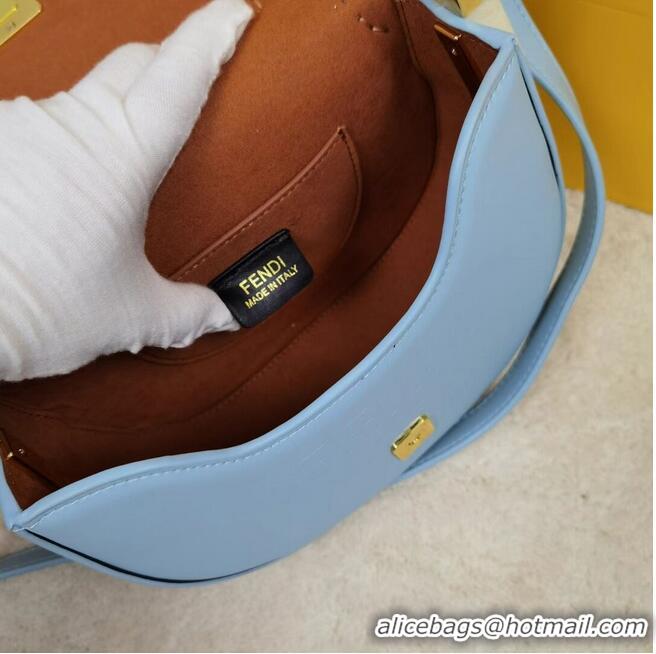 New Style FENDI MOONLIGHT Leather Bag 8BT346A Light Blue