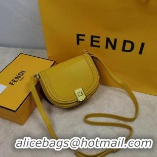 Buy Discount FENDI MOONLIGHT leather bag 8BT346A Yellow