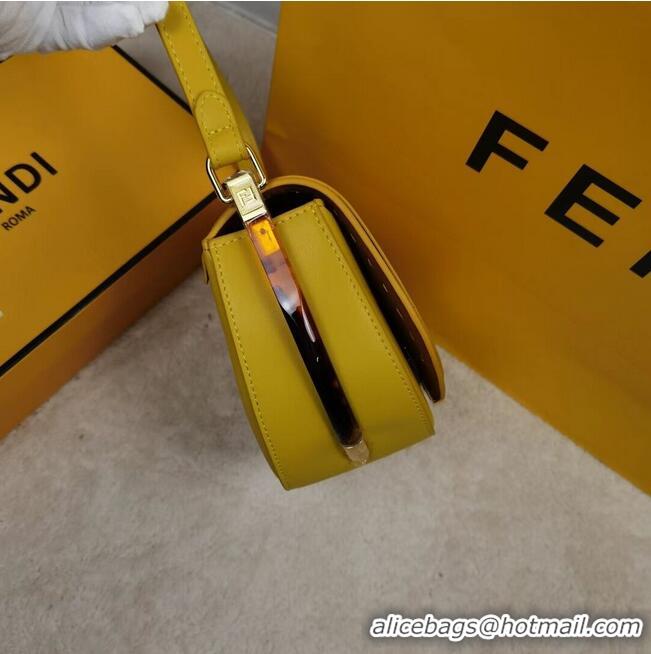 Buy Discount FENDI MOONLIGHT leather bag 8BT346A Yellow