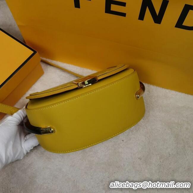 Buy Discount FENDI MOONLIGHT leather bag 8BT346A Yellow