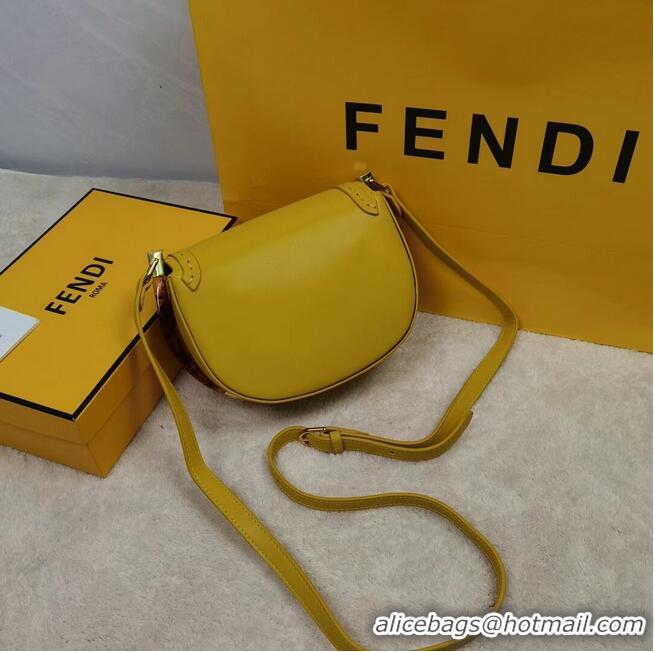 Buy Discount FENDI MOONLIGHT leather bag 8BT346A Yellow