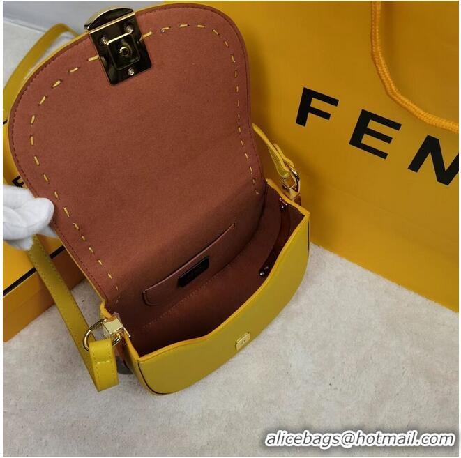 Buy Discount FENDI MOONLIGHT leather bag 8BT346A Yellow