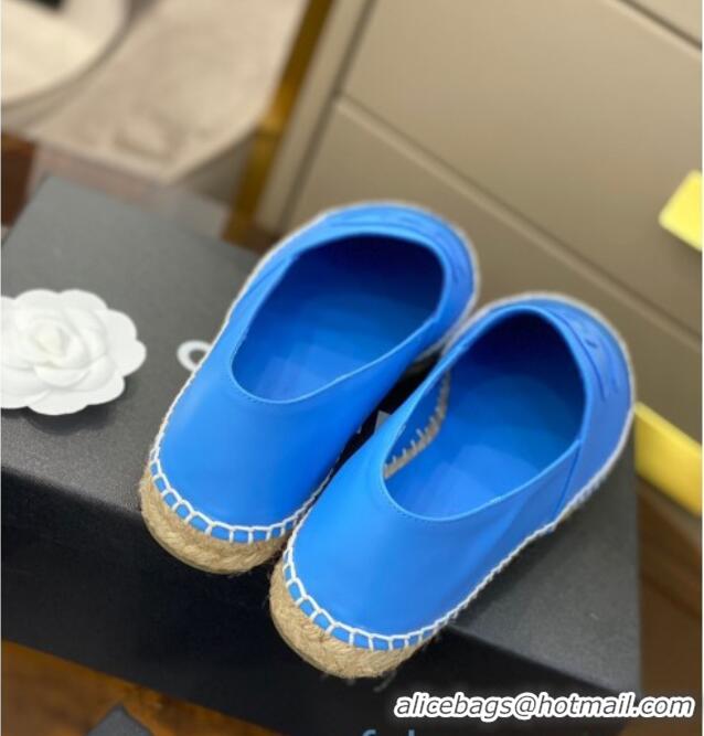 Best Price Chanel CC Lambskin Espadrilles 031029 Royal Blue 2021