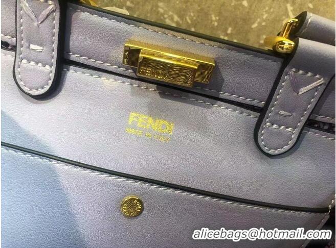 Shop Cheap FENDI PEEKABOO X-TOTE FF raffia bag 8BH374A Lavender