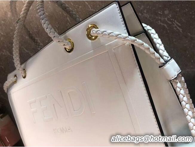 Good Product FENDI PACK MEDIUM SHOPPING BAG leather bag F1508 White