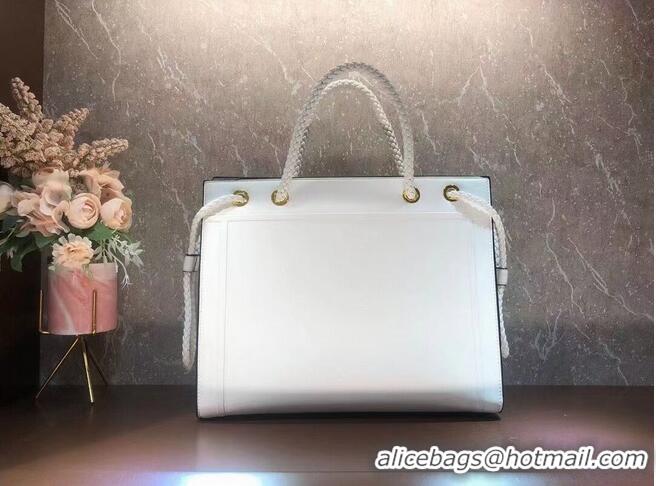 Good Product FENDI PACK MEDIUM SHOPPING BAG leather bag F1508 White