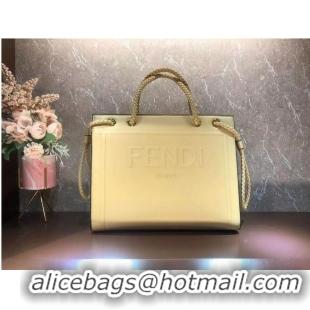 New Style FENDI PACK MEDIUM SHOPPING BAG leather bag F1508 beige