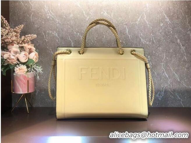 New Style FENDI PACK MEDIUM SHOPPING BAG leather bag F1508 beige