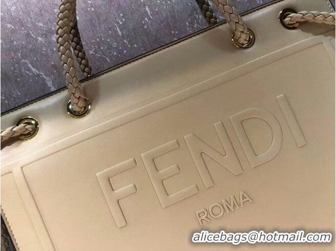 New Style FENDI PACK MEDIUM SHOPPING BAG leather bag F1508 beige