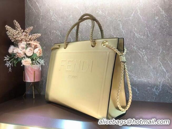 New Style FENDI PACK MEDIUM SHOPPING BAG leather bag F1508 beige