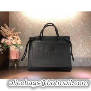 Super Quality FENDI PACK MEDIUM SHOPPING BAG leather bag F1508 black