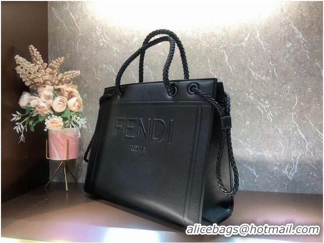 Super Quality FENDI PACK MEDIUM SHOPPING BAG leather bag F1508 black