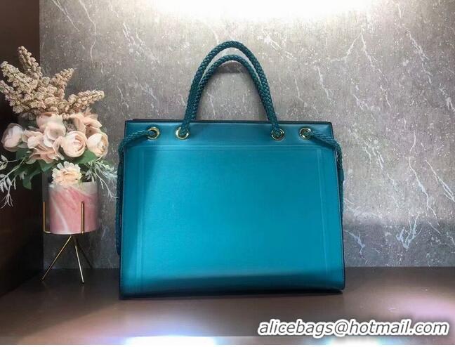 Buy Inexpensive FENDI PACK MEDIUM SHOPPING BAG leather bag F1508 blue