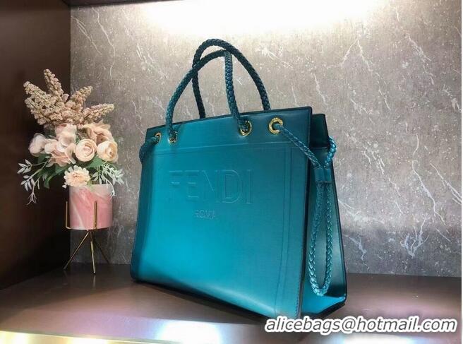 Buy Inexpensive FENDI PACK MEDIUM SHOPPING BAG leather bag F1508 blue