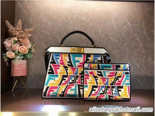 Most Popular FENDI PEEKABOO ICONIC ESSENTIALLY leather bag F1516 colour