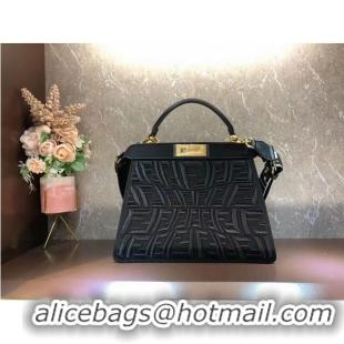 New Style FENDI PEEKABOO ICONIC ESSENTIALLY leather bag F1516 Black