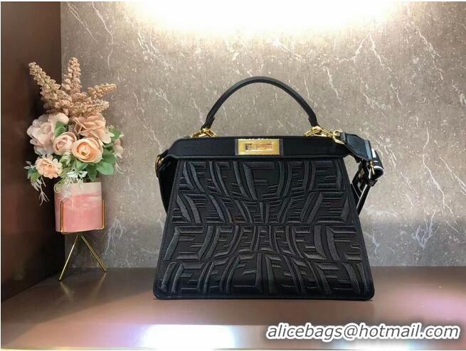 New Style FENDI PEEKABOO ICONIC ESSENTIALLY leather bag F1516 Black