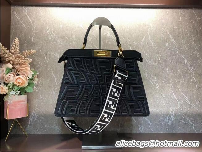 New Style FENDI PEEKABOO ICONIC ESSENTIALLY leather bag F1516 Black