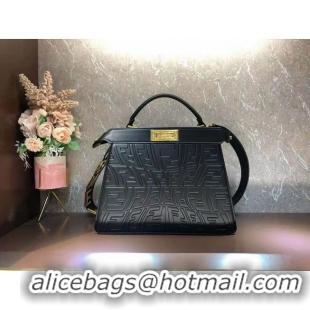 Top Grade FENDI PEEKABOO ICONIC ESSENTIALLY leather bag F1519 Black