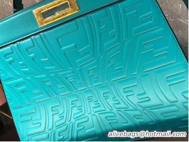 Low Price FENDI PEEKABOO ICONIC ESSENTIALLY leather bag F1519 Blue