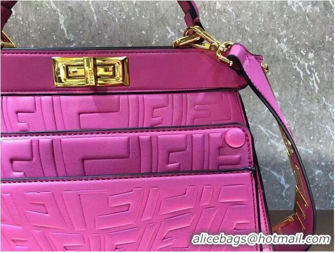 Popular Style FENDI PEEKABOO ICONIC ESSENTIALLY leather bag F1519 Rose