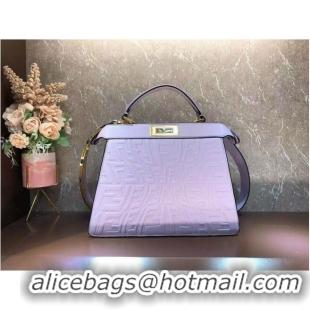 Well Crafted FENDI PEEKABOO ICONIC ESSENTIALLY leather bag F1519 Lavender