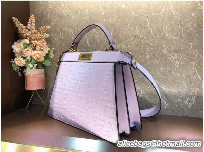 Well Crafted FENDI PEEKABOO ICONIC ESSENTIALLY leather bag F1519 Lavender